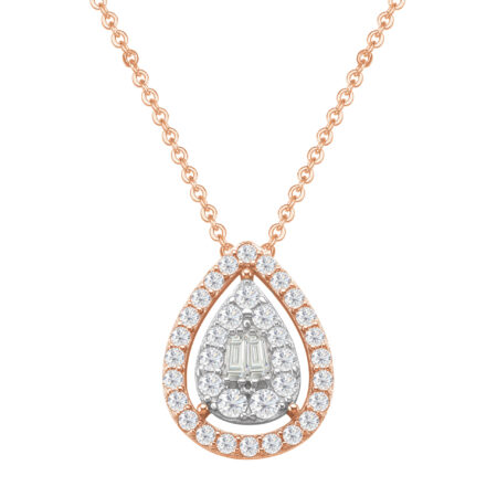 pavé teardrop necklace